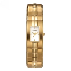 BERNY Golden Women's watches Elegant Rectangle Titanium Ladies Quartz Wristwatch Miyota 5Y20 Small Dial Gold Lightweight Watch