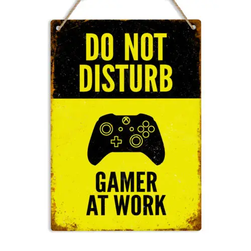 DO NOT DISTURB Controller Gaming Metal Sign Art Plaque One  Gamer Gift