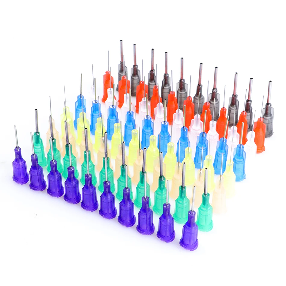 50Pcs 14-30G 15Models Availlable Steel Dispensing Tapered Pinhead Glue Liquid Dispenser Needles for Dispenser Controller