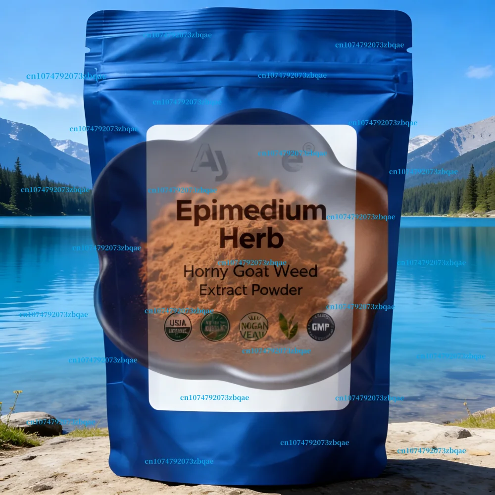 Empaque Personalizado de Epimedium en Polvo, Extracto de Hierba de Cabra en Polvo a Granel, Empaque Exterior en Bolsa de Papel de Aluminio