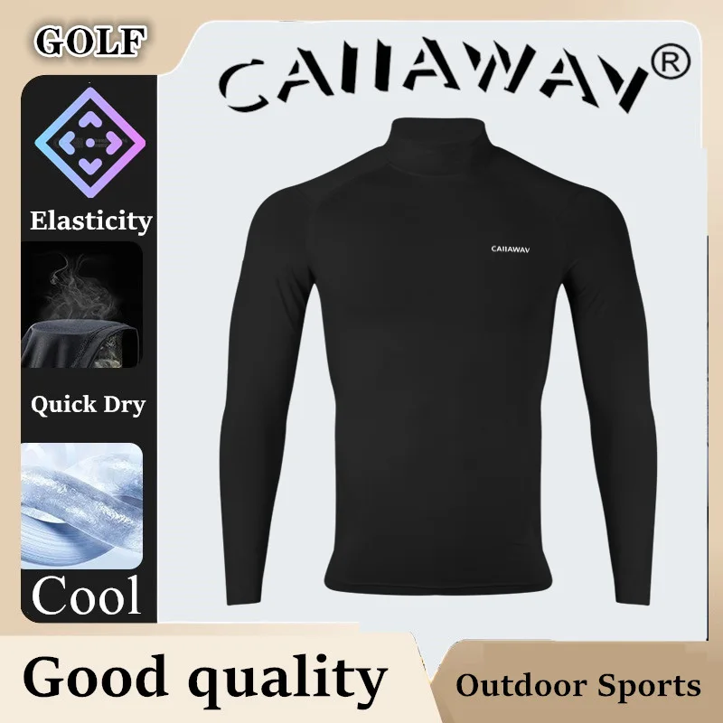 CAIIAWAV Golf Long sleeved Men\'s Clothing Bottom Shirt Sunscreen Top Long sleeved GOLF Men\'s Velvet