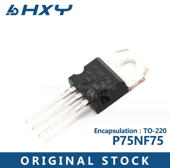 10PCS   P75NF75 TO 220 FET MOSFET N-Ch 75 Volt 80 Amp