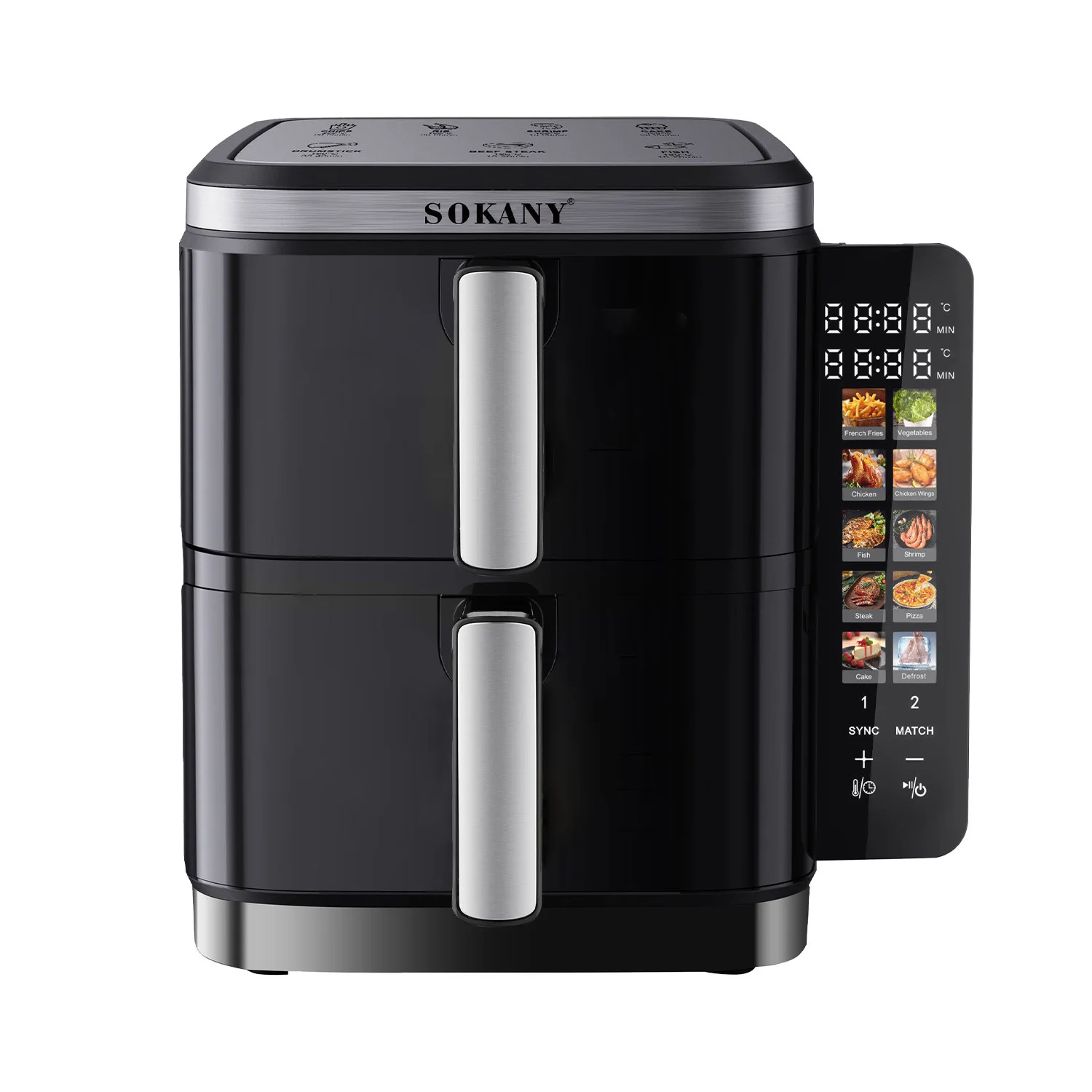 

12l Smart Digital Control Double Stack Air Fryer Oven Large Capacity Electric Dual Drawer Air Fryer