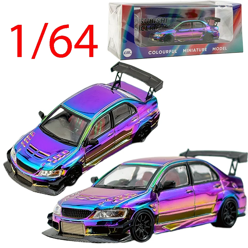

Модель автомобиля CM Diecast 1/64 Mitsubishi Lancer Evo IX (9-е поколение) из сплава, игрушечная модель для мальчиков