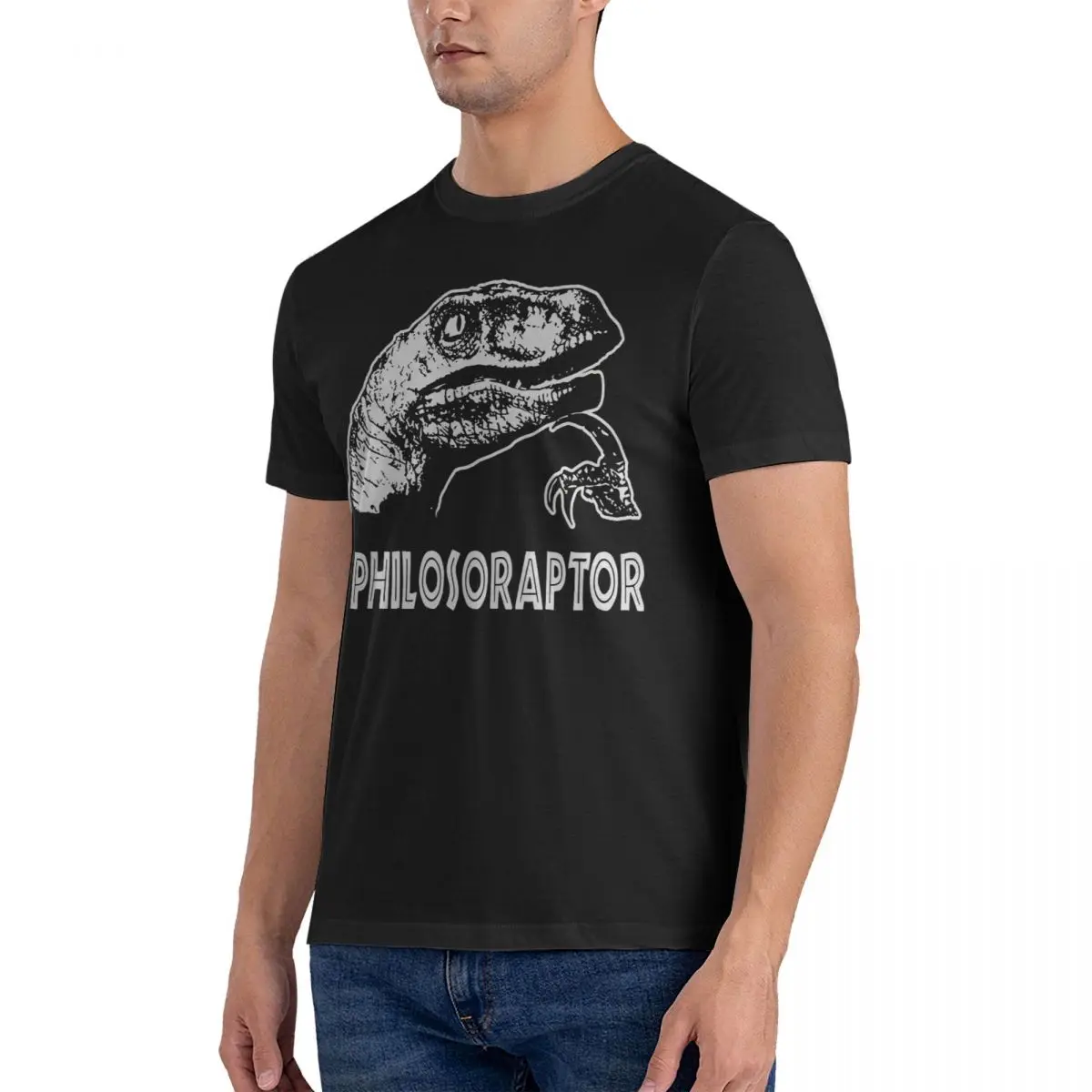 Philosoraptor T Shirt Men 100% Cotton Funny T-Shirts Crewneck philosoraptor Tee Shirt Short Sleeve Clothes New Arrival