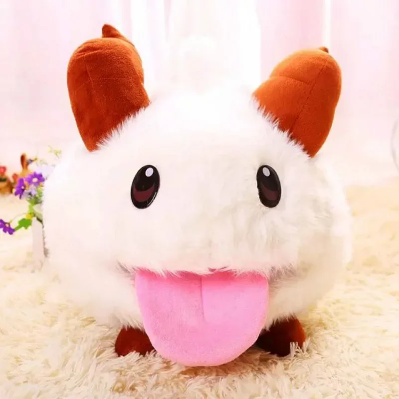 25Cm Cute Game League of Legends PUAL LOL Limited Poro Stuffed Toy Kawaii Doll White Mouse Cartoon Baby Toy TL0127