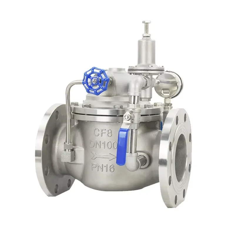 200X Stainless Steel Water Pressure Adjustable Valve Water Flow Control Valve