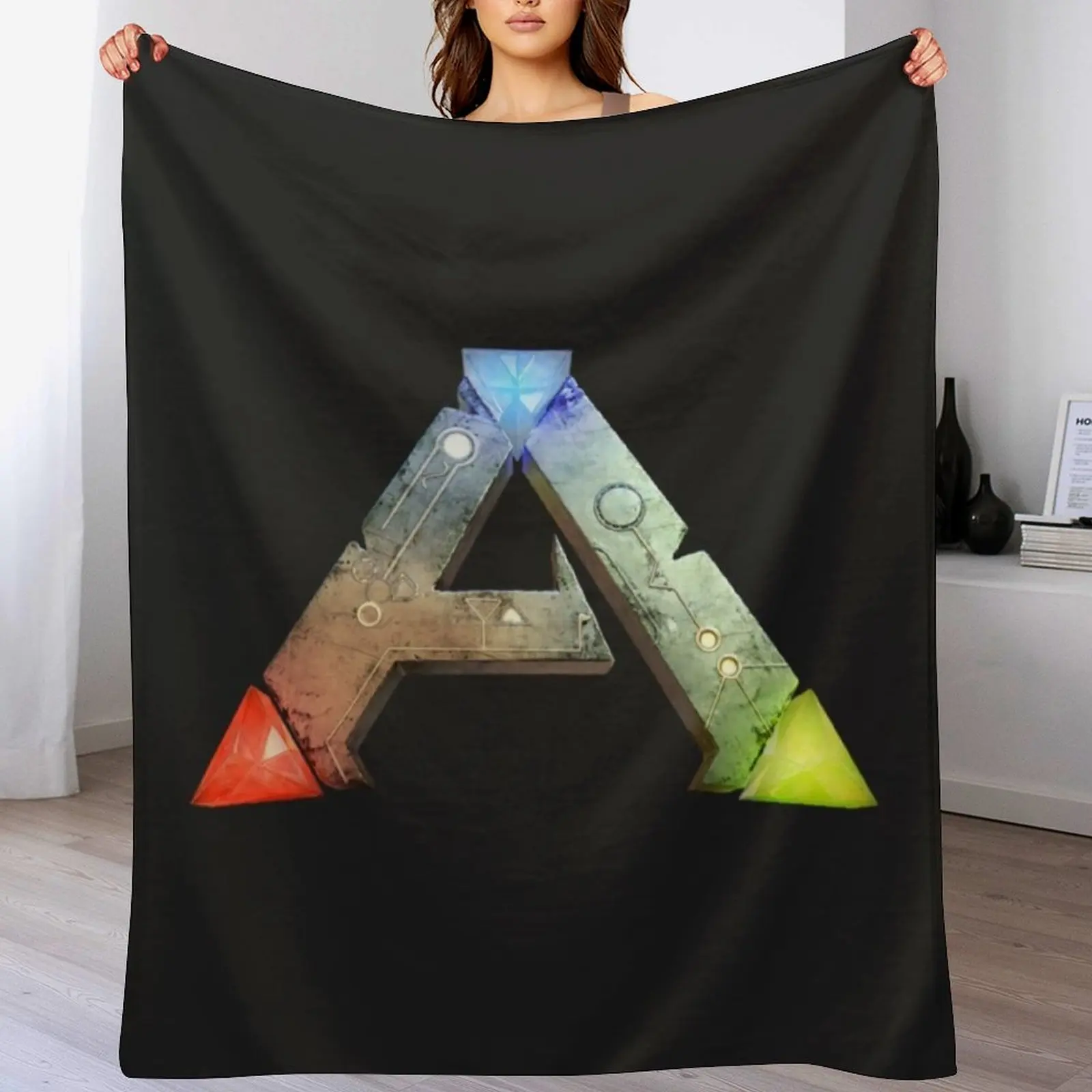 ARK Survival Evolved Logo Throw Blanket Bed linens decorative Sofa Blankets