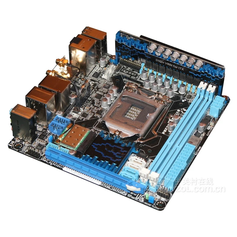 Usado para la placa base Intel Z77 P8Z77-I DELUXE Z77i original LGA 1155 DDR3 32GB USB2.0 USB3.0 SATA3 placa base de escritorio