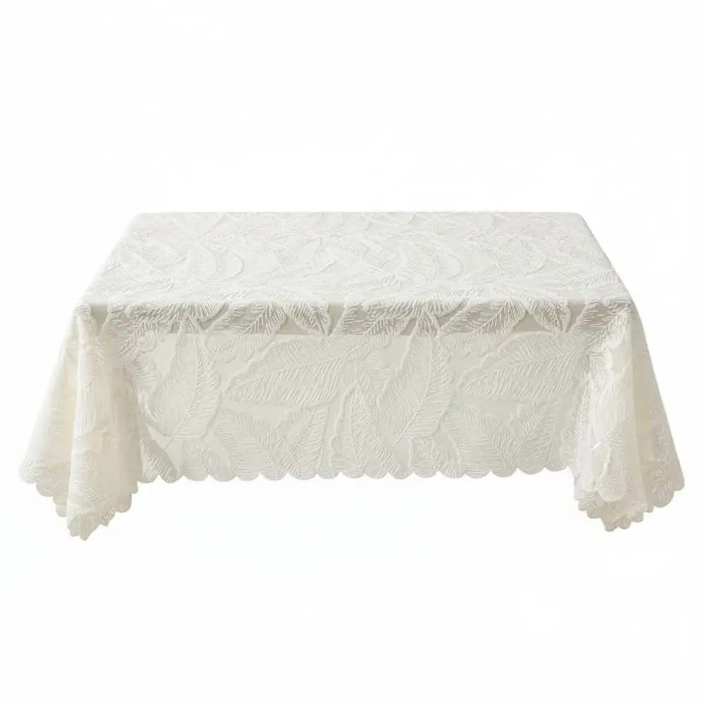 Retro French Style Lace Tablecloth Openwork Design Dustproof Square Tablecloth Photo Props Soft Tea Table Cloth Wedding Party