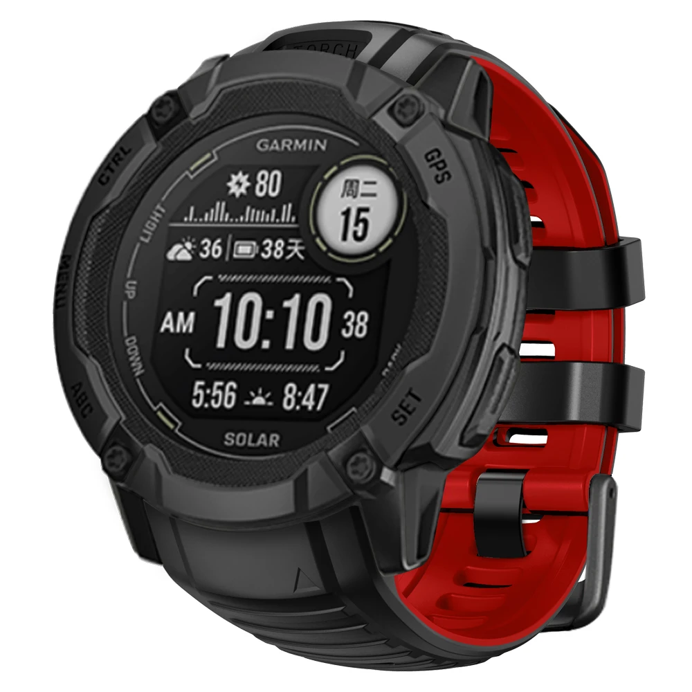 Oryginalny zegarek pasek opaski dla instynktu Garmin 2X pasek słoneczny silikonowa opaska na rękę opaska Smartwatch bransoletka 26mm