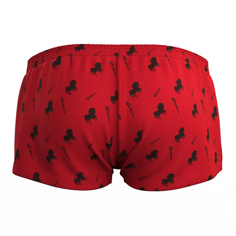 Seobean Men's Novelty Print Boxer Shorts Button Fly Soft Breathable Fabric Elastic Waistband Comfortable Loungewear Underwear view 3