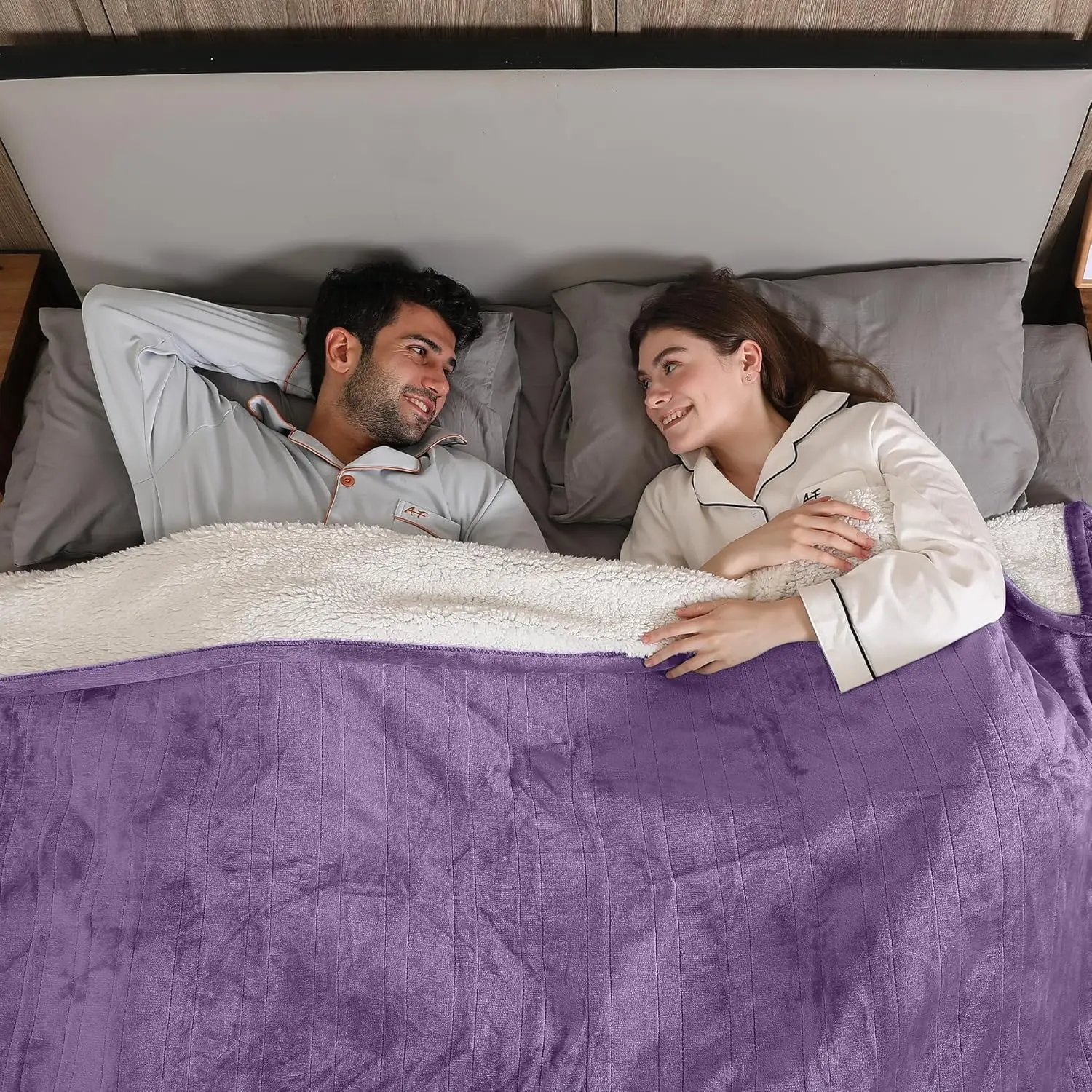 

Queen Size Electric Heated Blanket with 5 Heat Levels, Dual Control & Auto Off, Machine Washable, Lavender