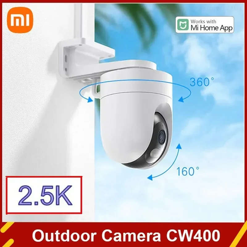 

Наружная камера Xiaomi CW400 2,5 K Smart 360 PTZ WiFi веб-камера видеонаблюдения IP66 водонепроницаемая IP-камера Mi Home Secuirty