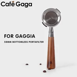 Coffee Bottomless Portafilter 58MM For GAGGIA Filter Basket Replacement Espresso Machine Barista Accessories Coffee Tools