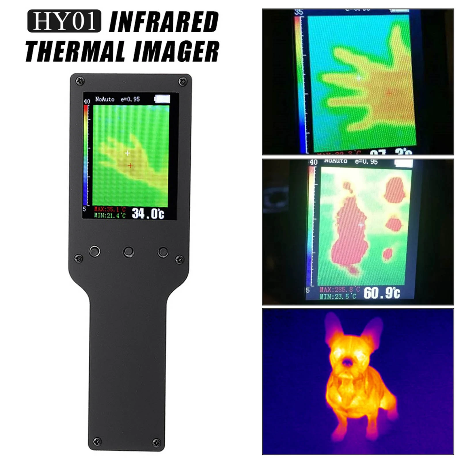 Infrared Thermal Imager Handheld Portable 2.4in LCD Digital Imaging Camera Visual Thermometer Infrared Thermal Imager