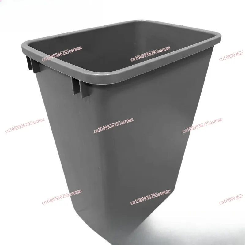 

Corner Kitchen Stainless Steel Trash Can with Lid Rotary Open Hidden Storage Non-Slip Pull-Out Storage Basket