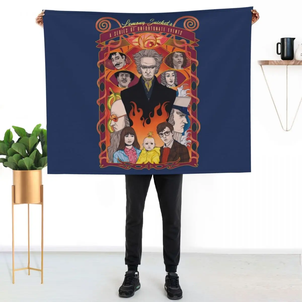 

A Series of Unfortunate Events Throw Blanket Durable Warm Blanket for Daily Home Use