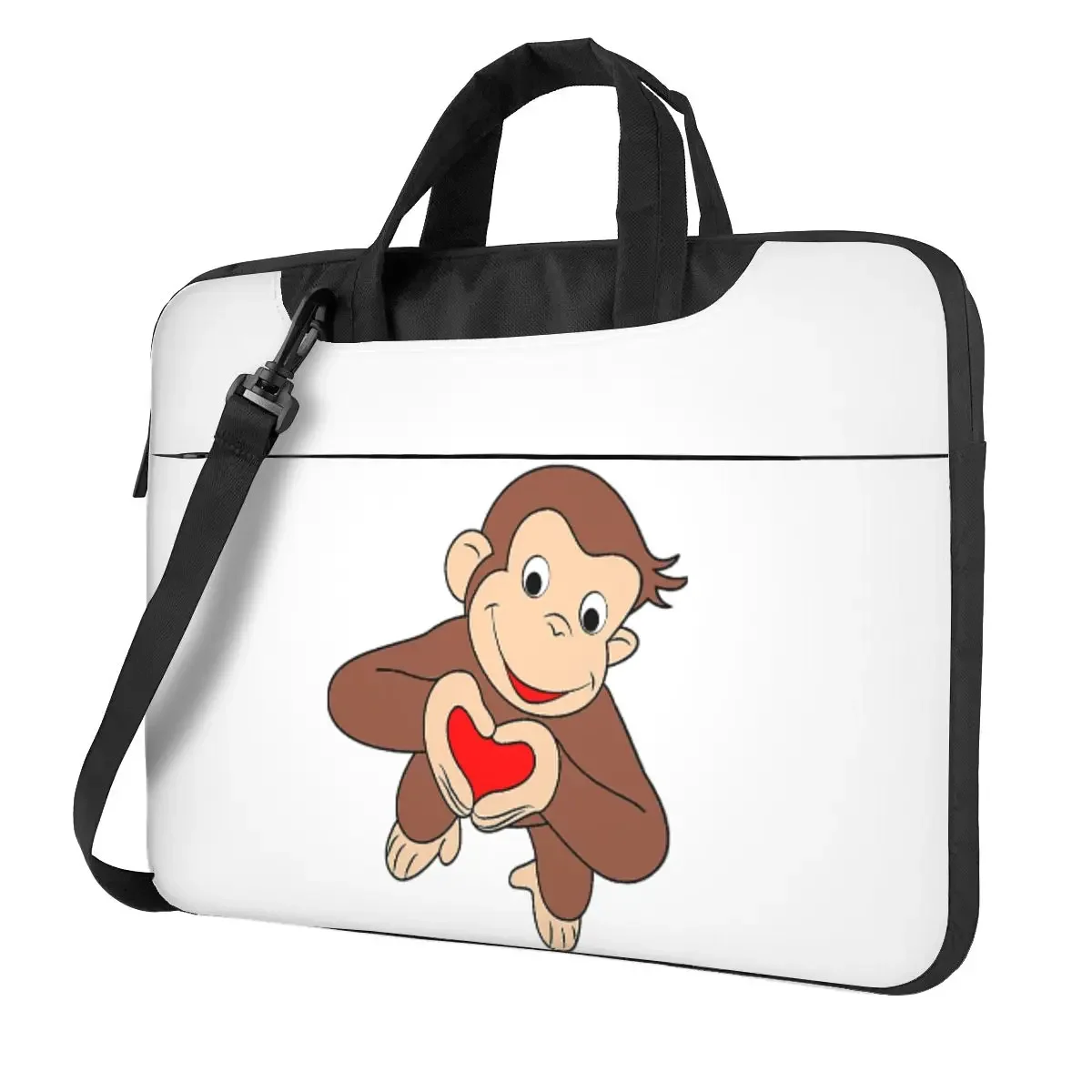 

Curious George Is All Heart Crossbody Laptop Bag Case Computer Bag 13 14 15.6 Inch Notebook Pouch for Macbook Pro Lenovo