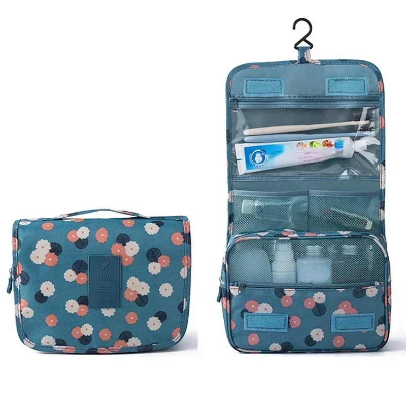 Bolsa de maquillaje impermeable de gran capacidad para mujer, bolsa de almacenamiento de artículos de tocador, organizador de cosméticos de viaje,