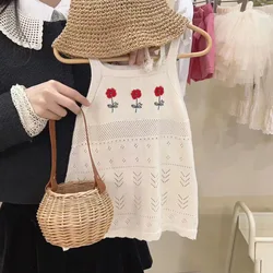 2024 Korea Kids Jurken Voor Meisjes Bloemenmeisje Jurken Voor Bruiloften Zomer Kinderen Kleding Girs Vest Jurk