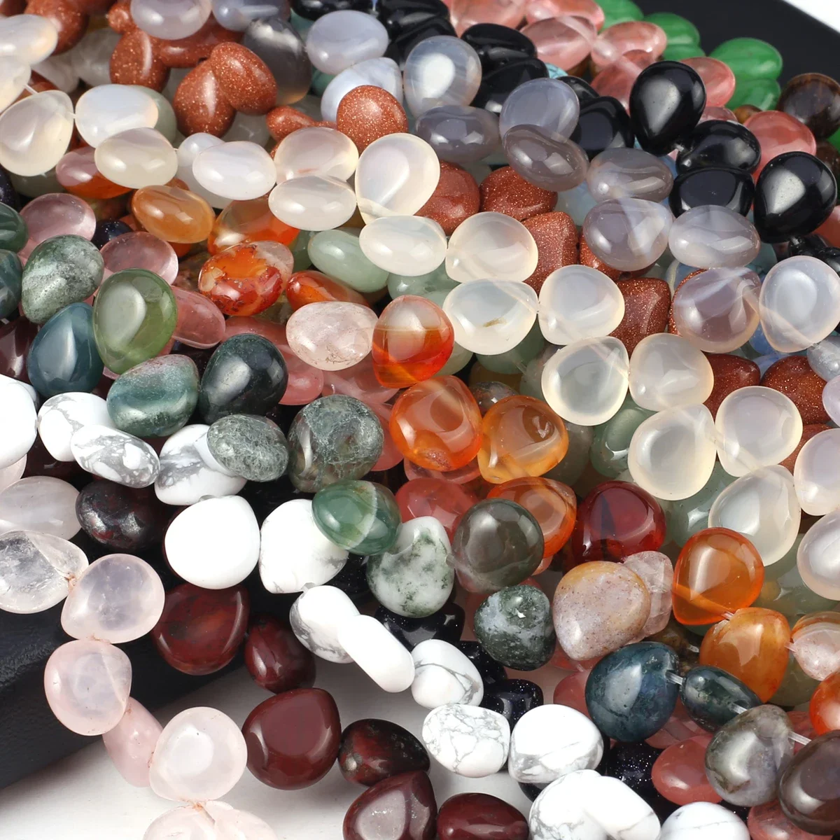 

Natural Stone Beads Water Drop Shape Natural Amethyst Rose Quartz Loose Beaded for DIY Jewerly Necklace Bracelet 12x10x5mm