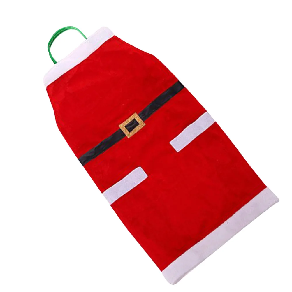 

Christmas Cooking Apron Half Body Sleeveless Red Belt Adjustable Neck Waist Strap for Home Restaurant Coffee Shop
