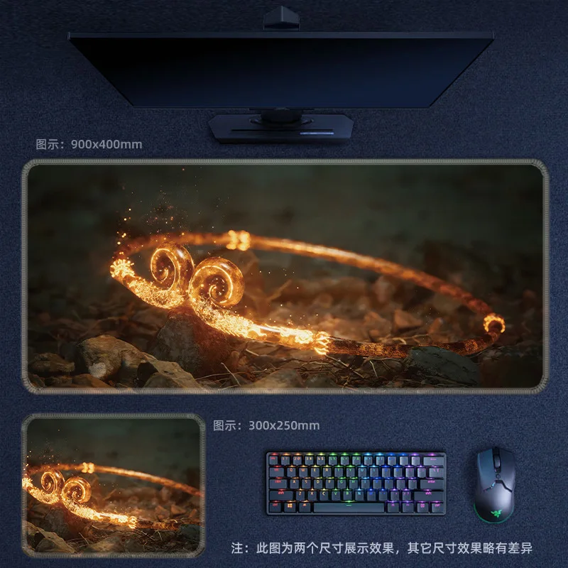 Game Peripheral Black Myth Wukong Mousepad Multi-Size Long Table Mat Deskmat Office Esports Table Pad Computer Accessories Gift