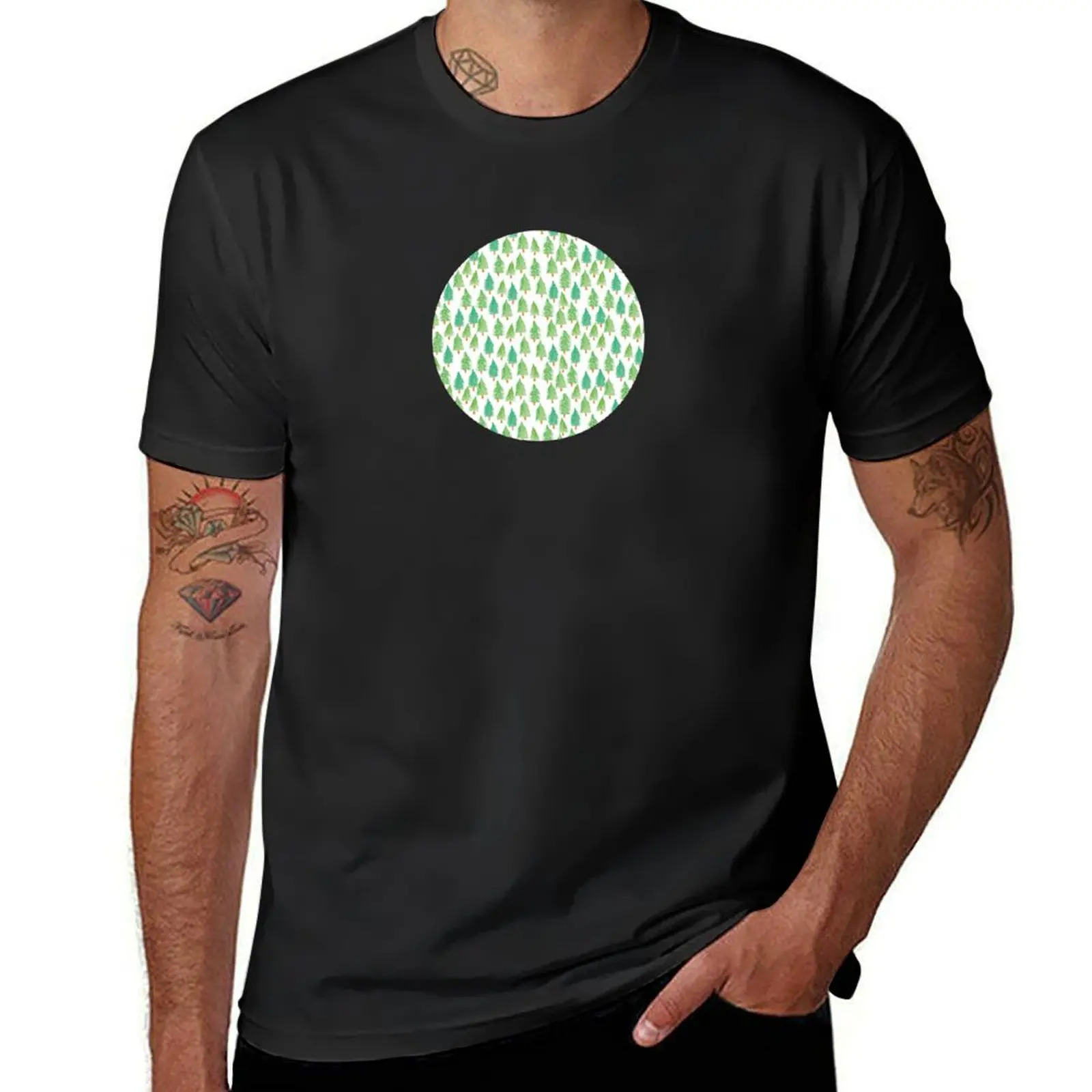 Watercolor Christmas Trees T-Shirt hippie clothes shirts graphic tees quick drying mens t shirt