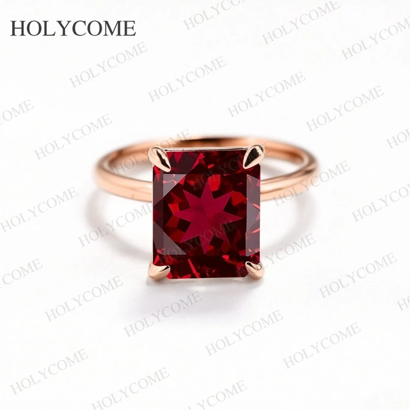 Real 100% 925 Sterling Silver 1-5CT Radiant Moissanite Lab Gemstone Ring for Women Wedding Lovely Engagement Proposal Accessory