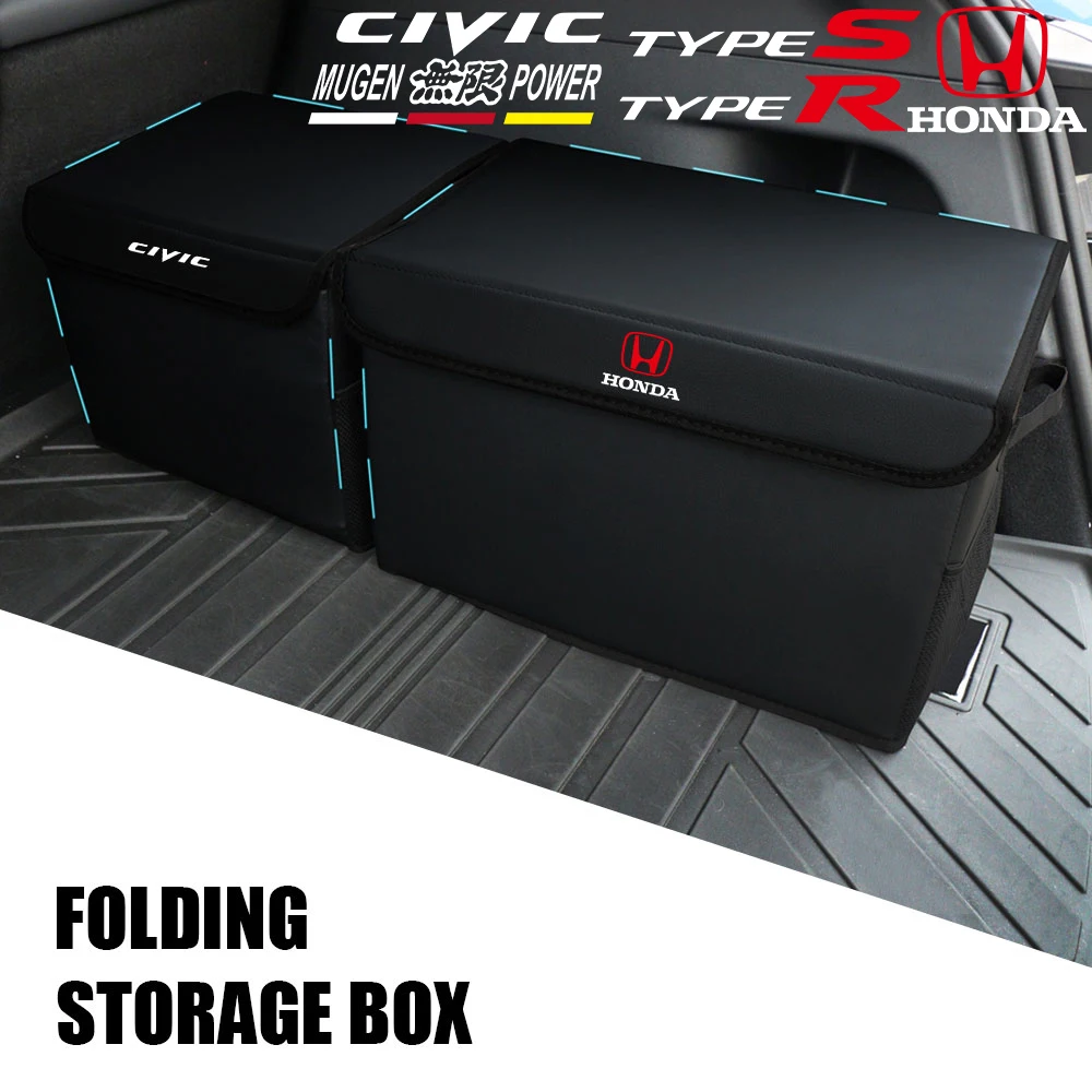 

Auto Emblem Trunk Storage Box Car Interior Organization Accessories For For Honda Mugen Civic Accord City CRV Fit Odyssey Hybrid