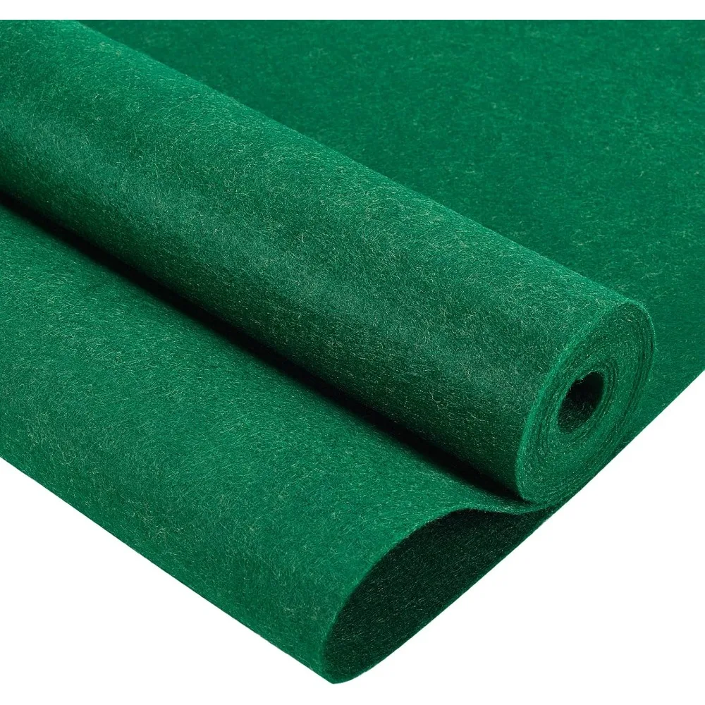 10FT 15.75 Inch Wide Green Felt Fabric Sheet Nonwoven Felt Roll Padding Felt Fabric for Christmas Decor Cushion DIY Craft