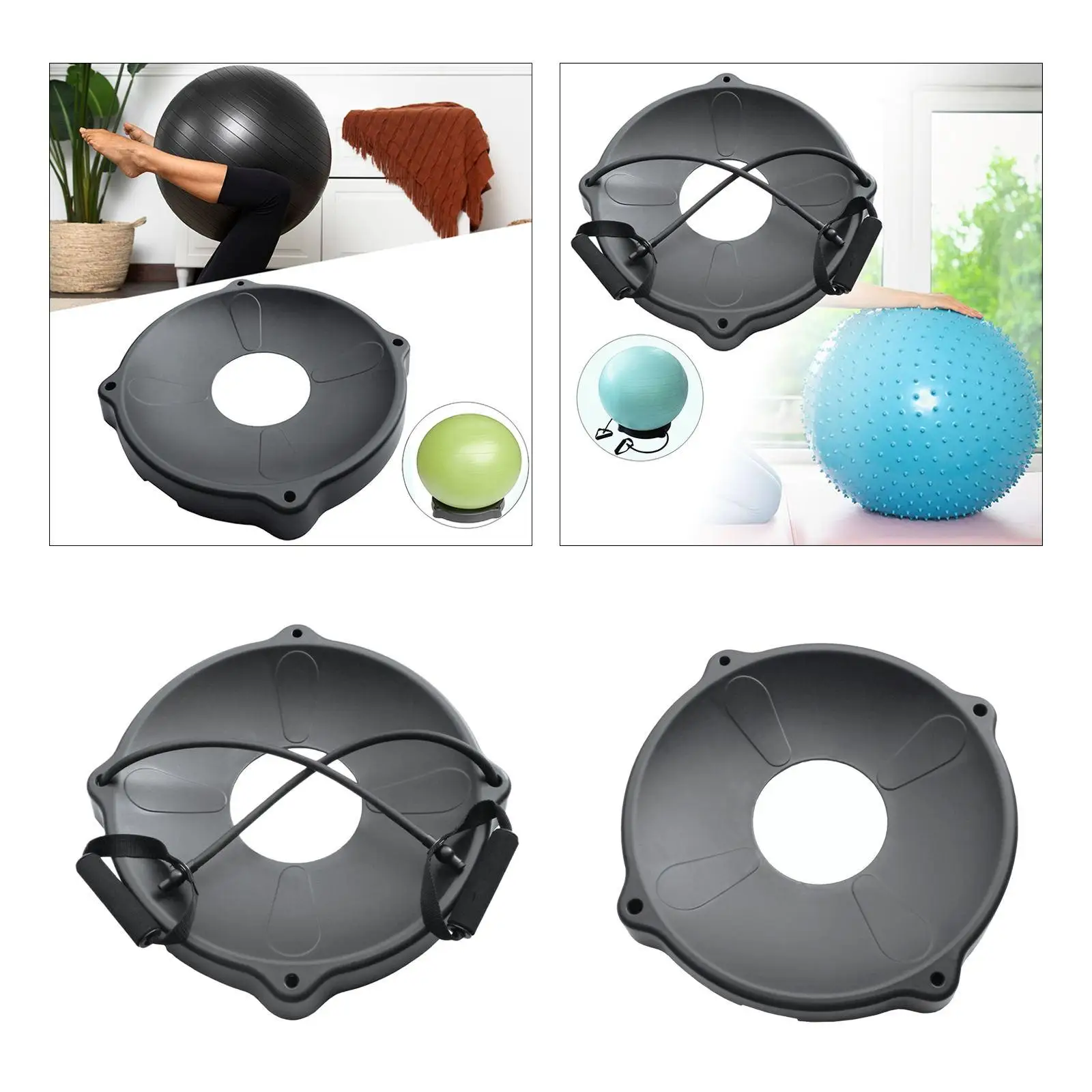 

Yoga Ball Chair Stand Base Convenient Exercise Ball Base for Home Indoor Gym