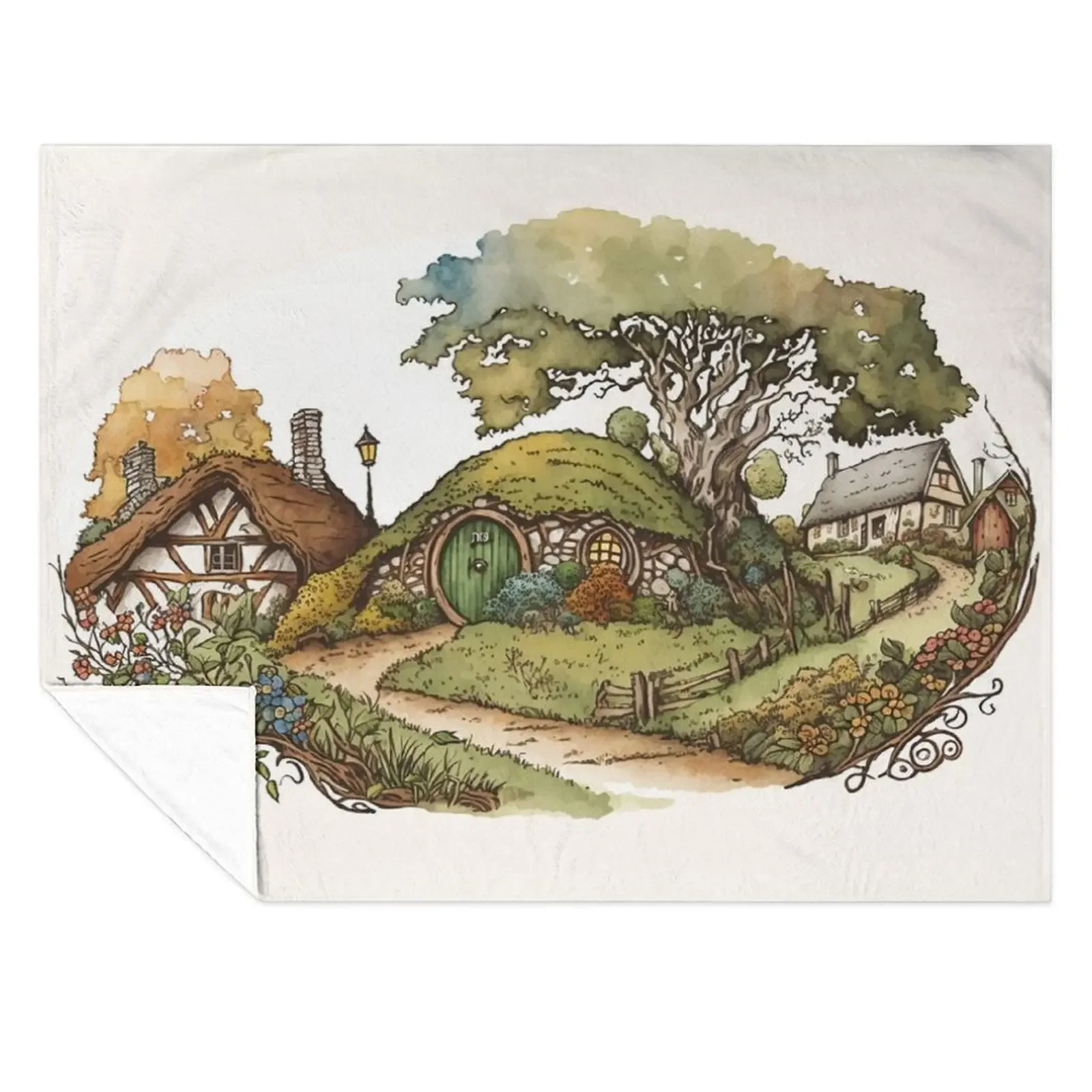 

Bag End Throw Blanket Nap for winter Flannel for sofa Blankets