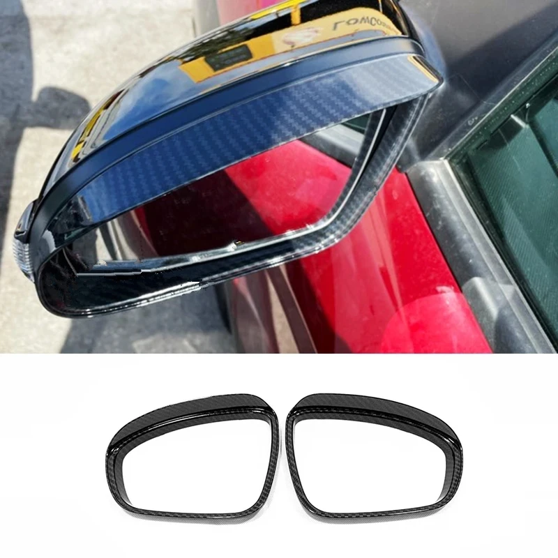 

For Hyundai Kona 2017 2018 2019 2020 2021 2022 ABS Rain Shield Eyebrow Cover Rearview Mirror Frame Trim Car Styling Accessories