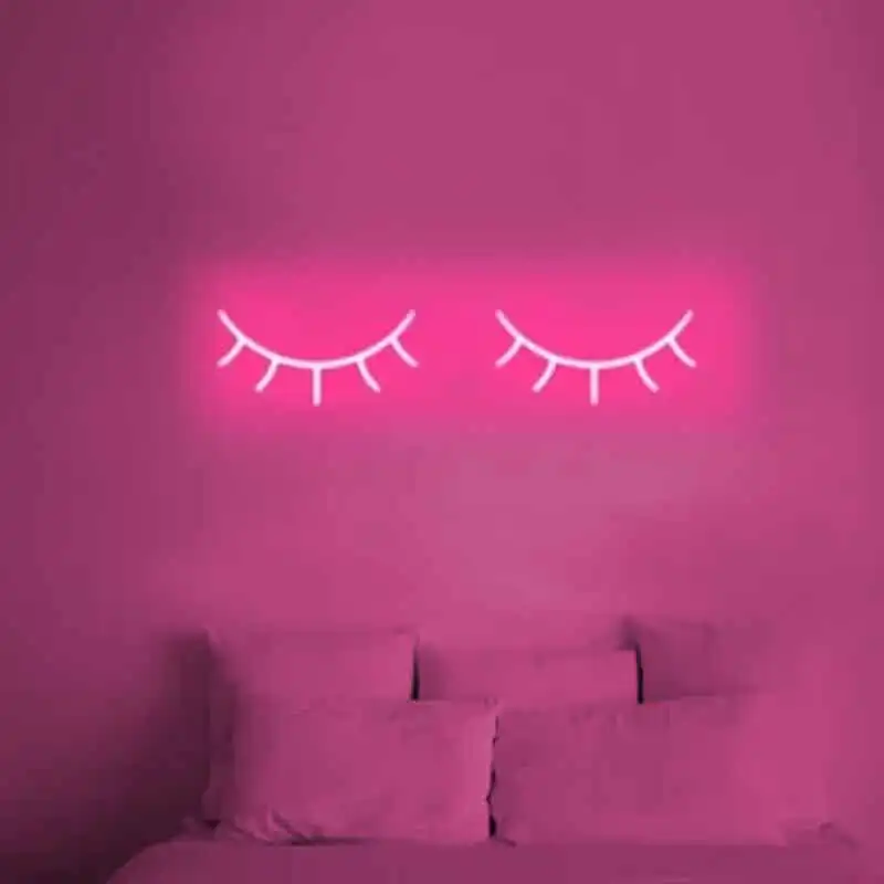 Lash Neon Lights Sign 12V Led per Lash Room Art Wall Hanging Neon Lights Led Neon Lamps Sign Wall Room Store Decoration