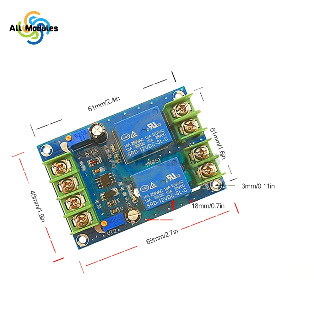 Voeding Automatische Omschakeling Module Batterij Stroomuitval Automatische Opladen Besturingskaart Emergency Stroomonderbreker Module