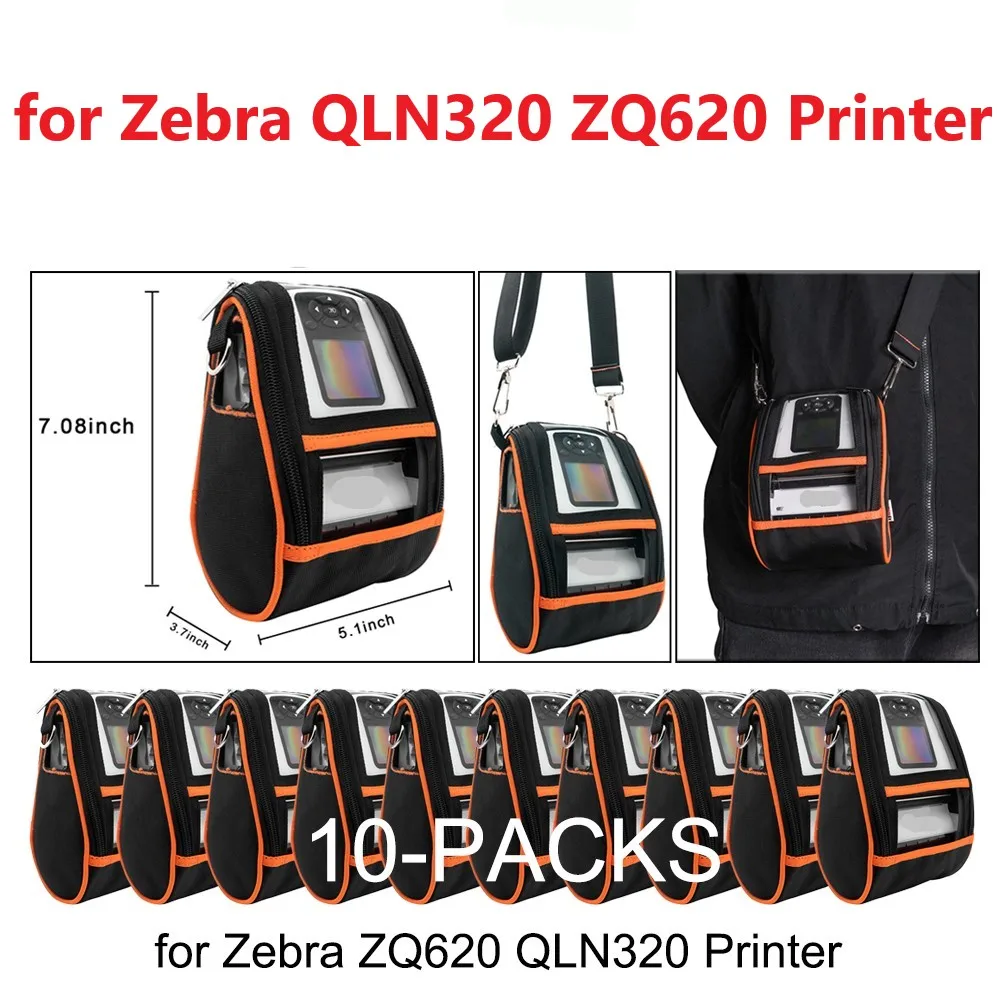 

10pcs Holster Shoulder Belt Storage Bag Carrying Case for Zebra QLN320 ZQ620 Printer