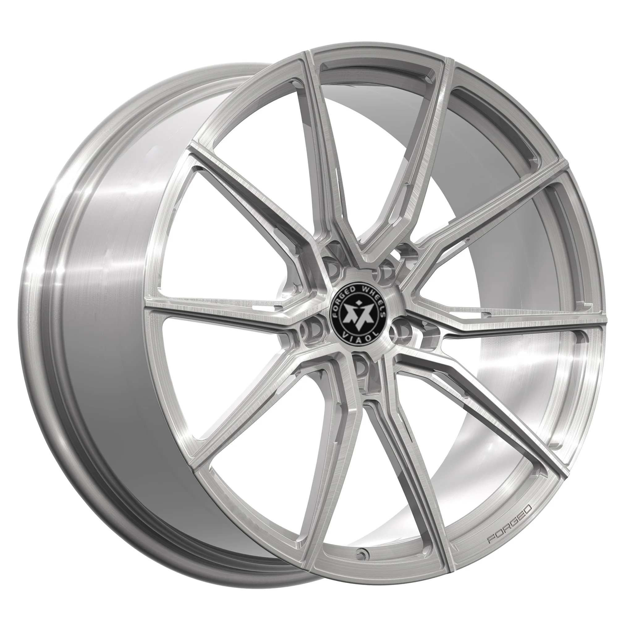 การออกแบบปลอมแปลงล้อรถที่กําหนดเอง Multi Spoke ล้อ 18-22 นิ้ว 5x114.3 5x112 5x110 5x120 ปลอมแปลงรถสําหรับ Audi Toyota benz Bmw