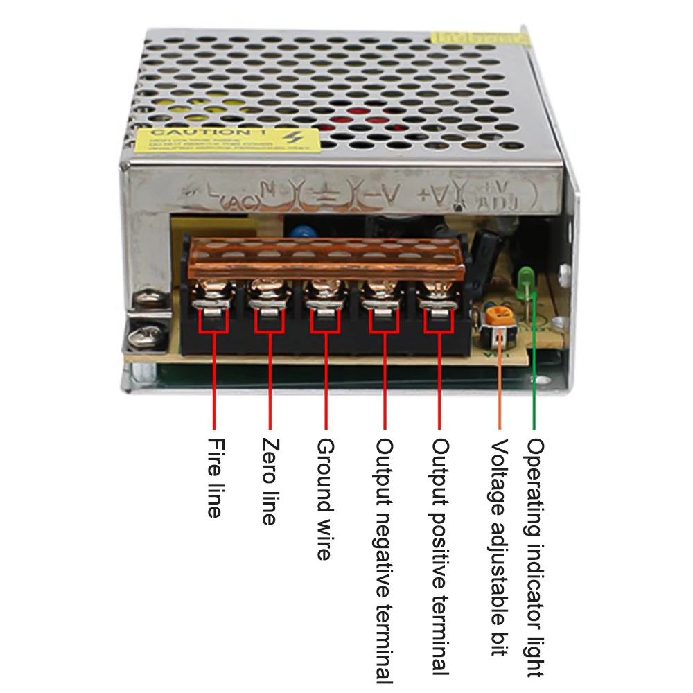 AC-DC 12V 5A Módulo De Alimentação De Comutação LED Driver 60W Adaptador De Alimentação Transformador Para LED Strip Light Câmera CCTV