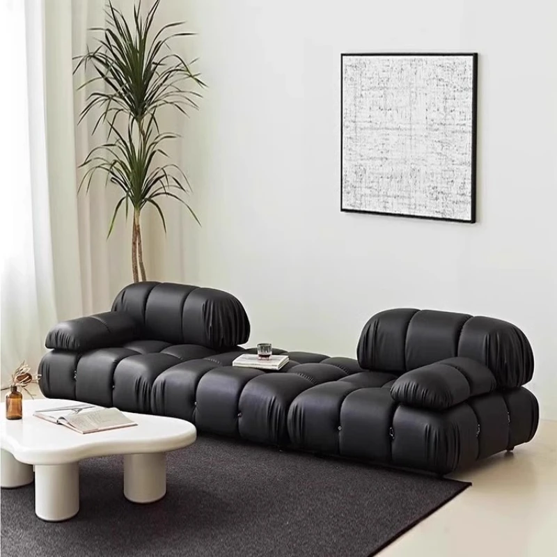 

Medieval module free combination sofa retro black wabi sofa