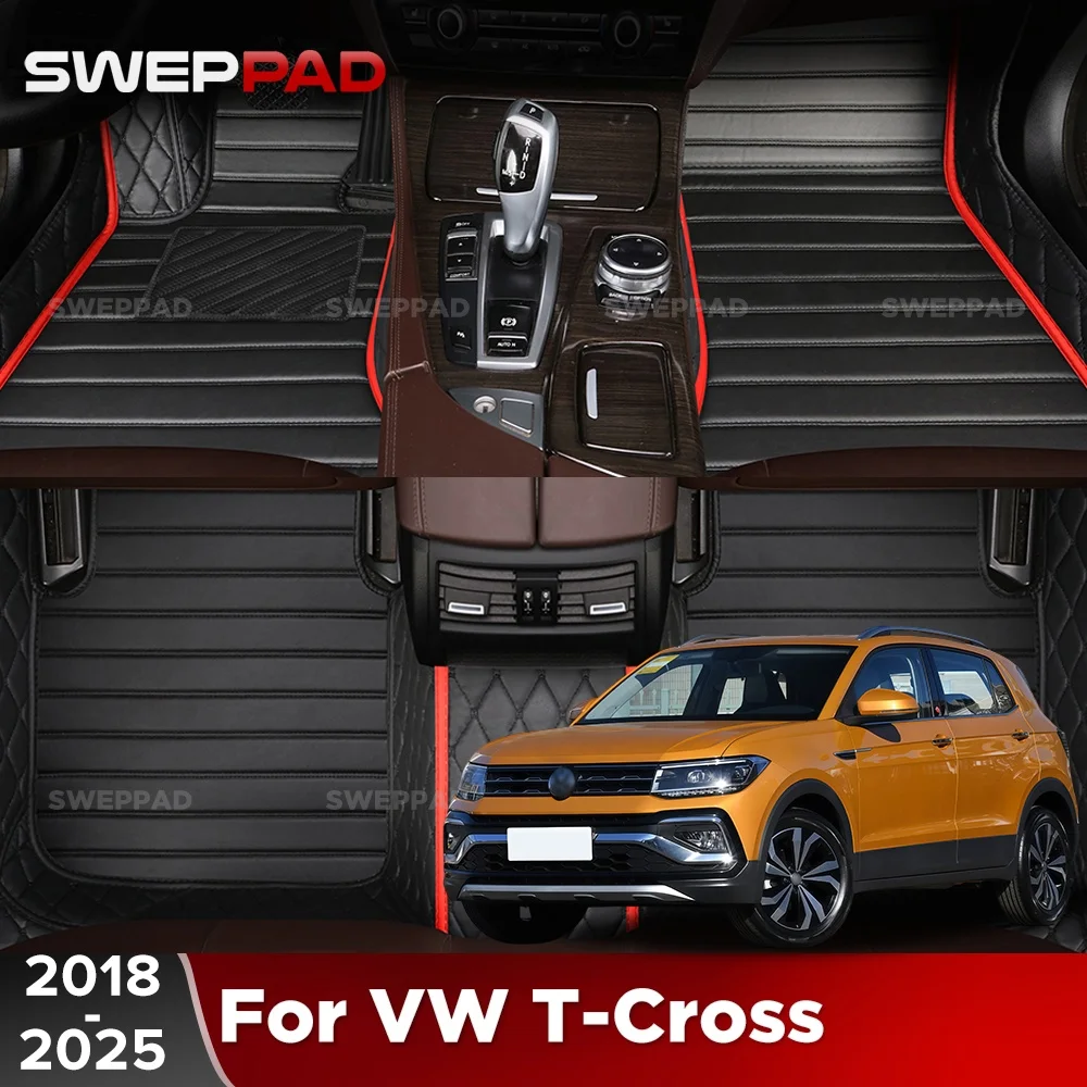 For VW T-Cross 2018-2025 24 23 22 21 Car Floor Mats All Weather Carpet Cover Floor Liners Interior Protector Accessories