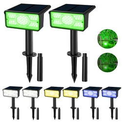 Luz de energía Solar de 2 piezas para exteriores, luz de jardín con temperatura ajustable, lámpara Solar IP65, foco Solar superbrillante