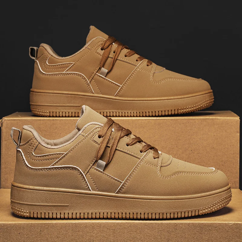 

Men's flat bottom casual shoes four seasonal outdoor soft bottom comfortable youth walking shoes breathable student board shoes