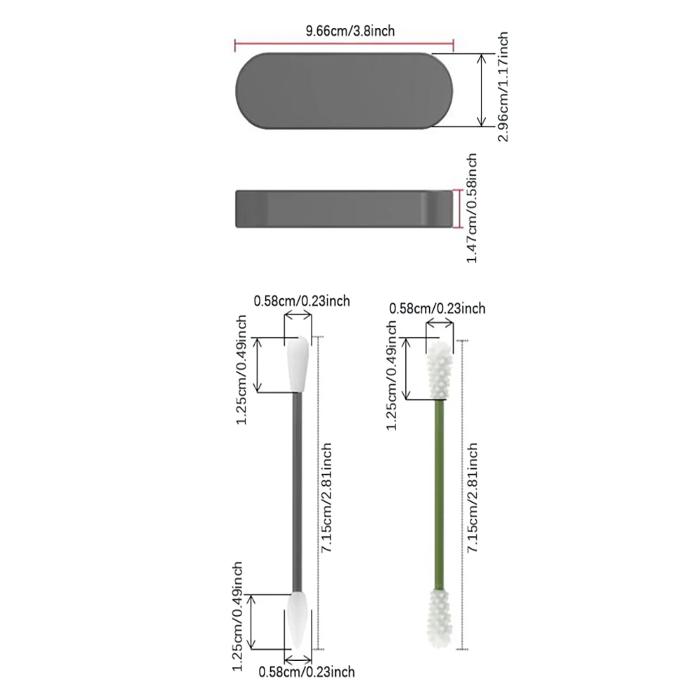 4 قطعة/المجموعة أعواد قطنية قابلة لإعادة الاستخدام 4 في 1 أعواد سيليكون محمولة مع مرآة قابلة للتنظيف لتنظيف الأذن أداة ماكياج التجميل