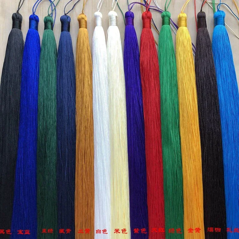 1Pcs Overlength 50cm Tassel Polyester Silk Tassel Fringe Trim Brush Tassels DIY Jewelry Finding Embellish Curtain  Accessories