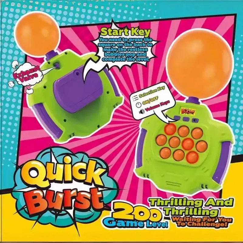 Quick Push Bubble Competitive Game Console Series with Balloon Multiplayer Bubble Game Push Button Balloon Blowing Game Machine