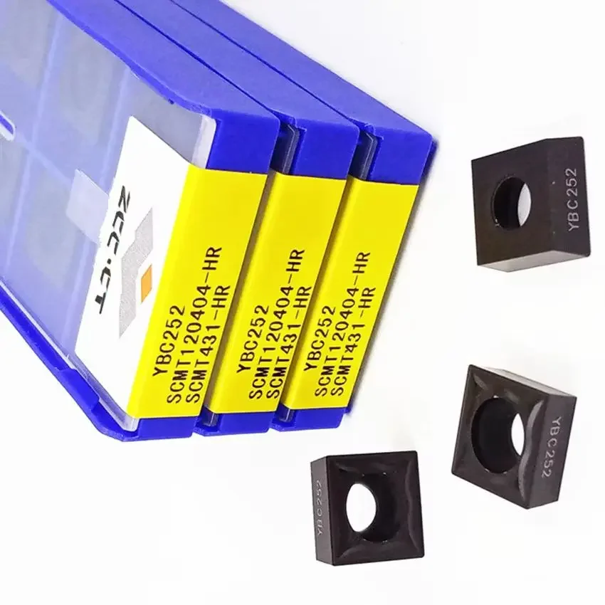 SCMT120404-HR YBC252/SCMT120408-HR YBC252/SCMT120412-HR YBC252 SCMT431 SCMT432 SCMT433 ZCC.CT CNC كربيد 10 قطعة/صندوق #2