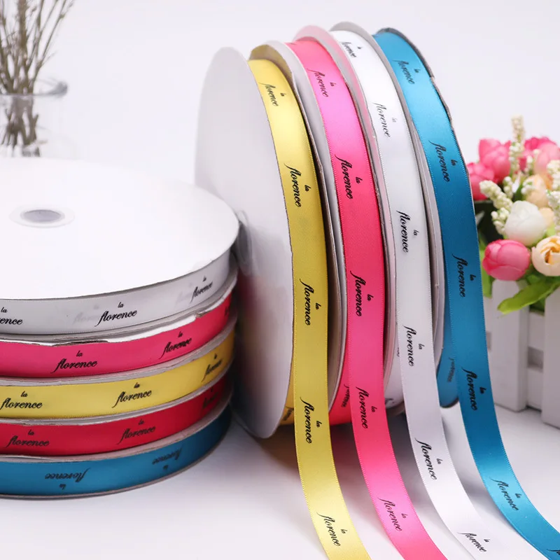 

Custom Logo DIY satin ribbon Weddind & Personalized packing and marriage customize logo ribbon/GIFT PACKING sale by roll