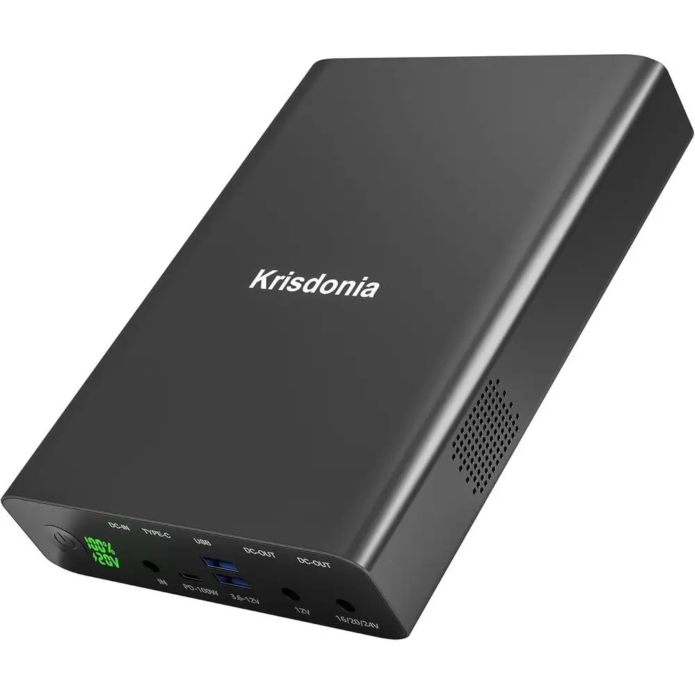

100W USB-C PD 64000mAh Power Bank with 3.0, DC 12-24V, QC 3.0 for Laptops, Tablets, and More